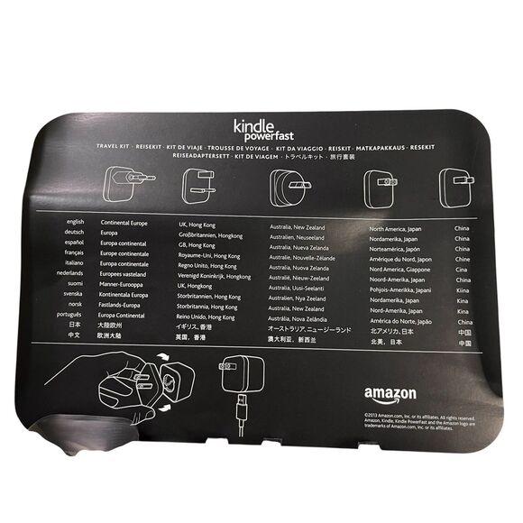 NOB Amazon Kindle Powerfast Travel Power Wall Plug Adapter Kit Worldwide Travel - Picture 3 of 14